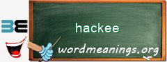 WordMeaning blackboard for hackee